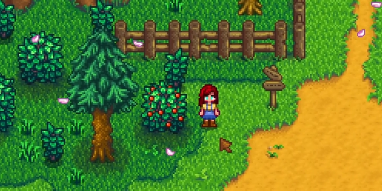 Salmonberry Bush Harvest - Stardew Valley Foraging XP