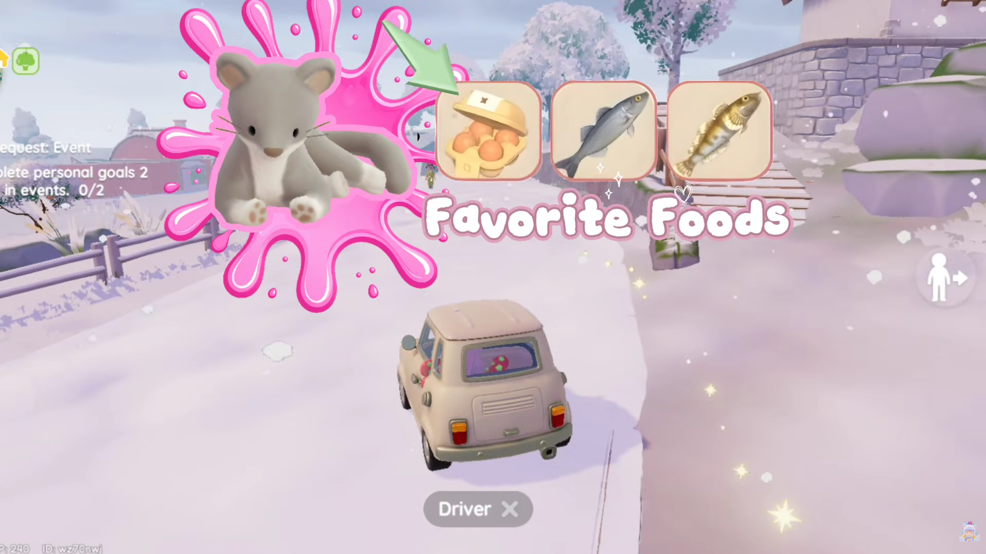 Parrot favorite foods menu in Heartopia